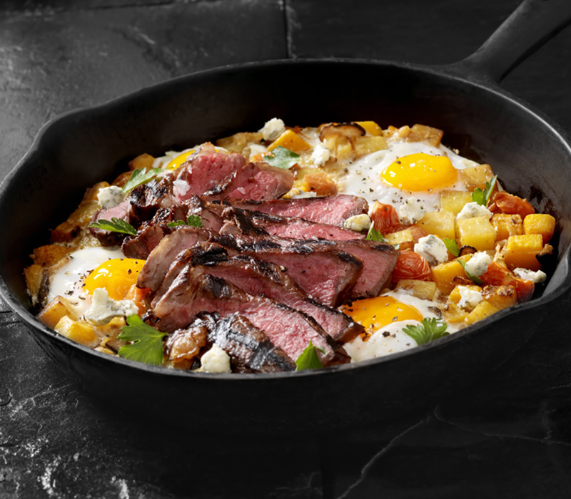 Easy Steak and Eggs Breakfast Skillet